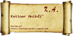 Kettner Anikó névjegykártya